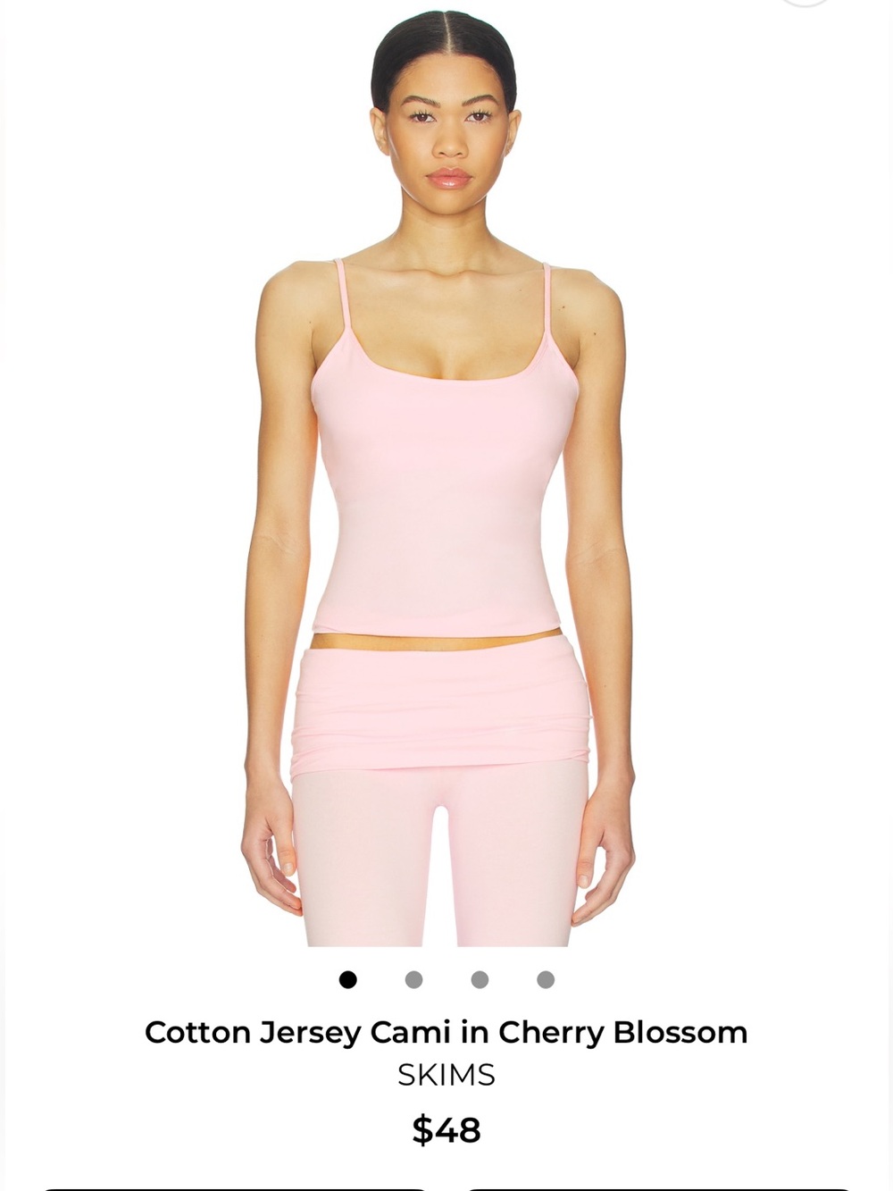NWOT - Skims Cotton Jersey Cami in Cherry Blossom